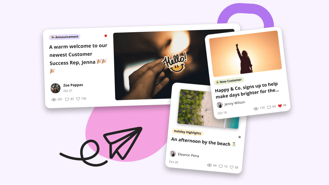 Some example Jostle News tiles