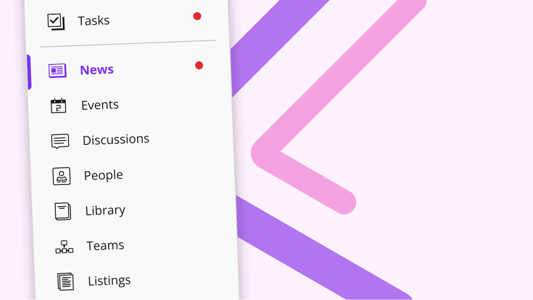 The Jostle main navigation