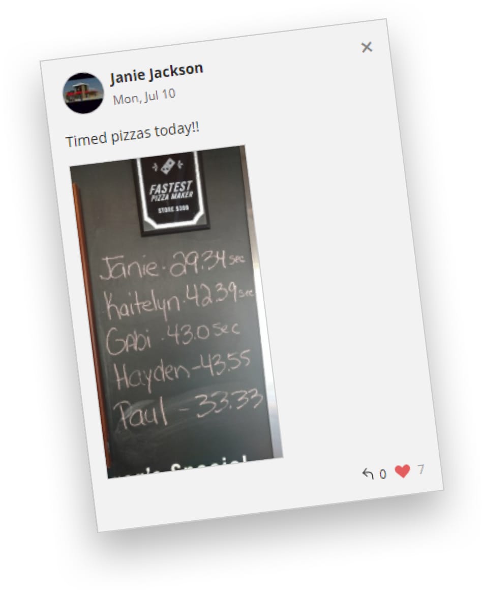 Good work is recognized with the Jostle intranet
