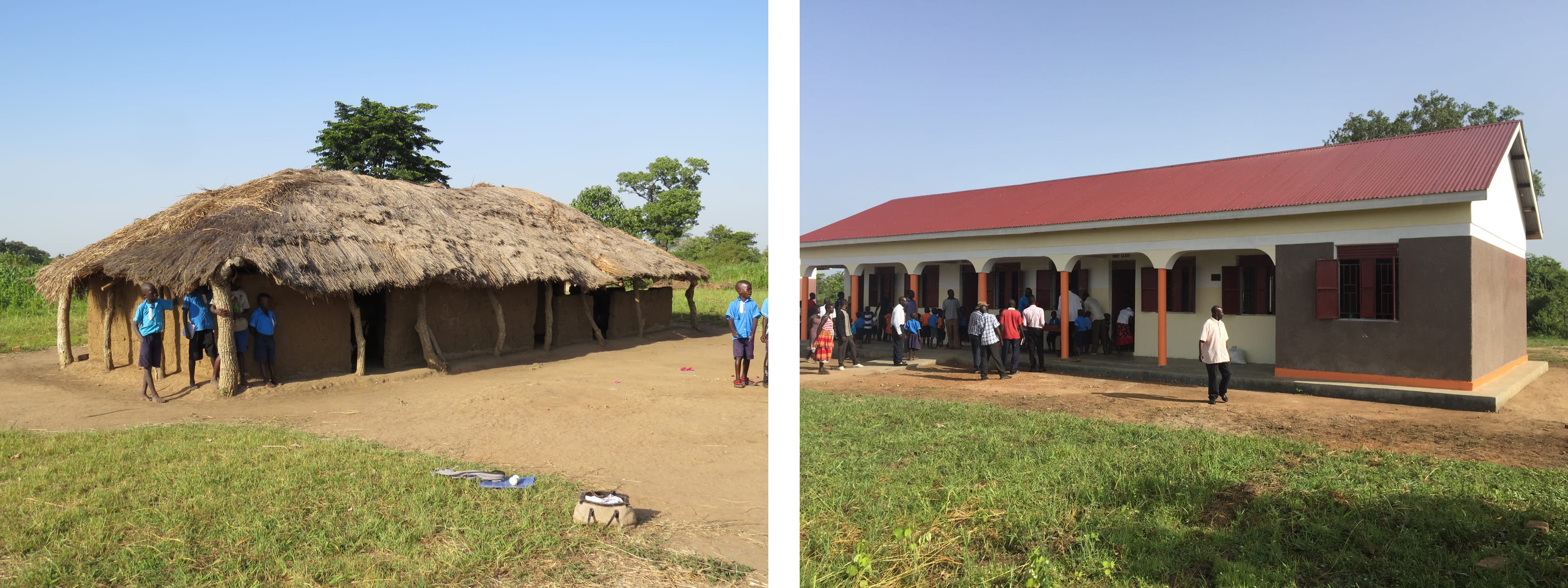 Before and after at Okweta Primary School, Uganda