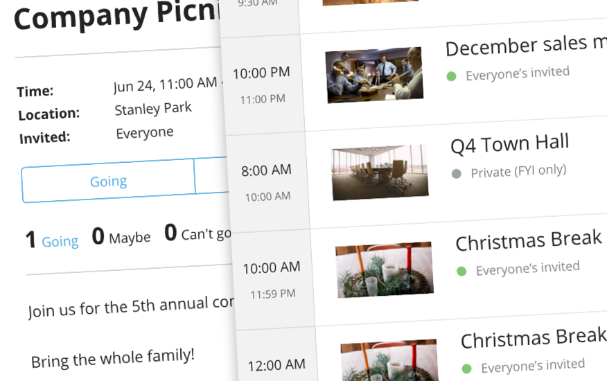 Plan events easily