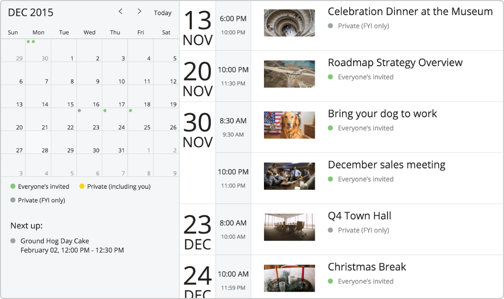 Intranet Calendar