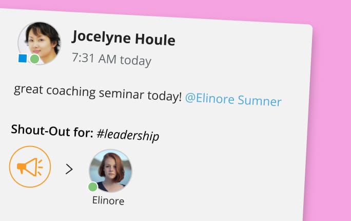 Jocelyne congratulates Elinore