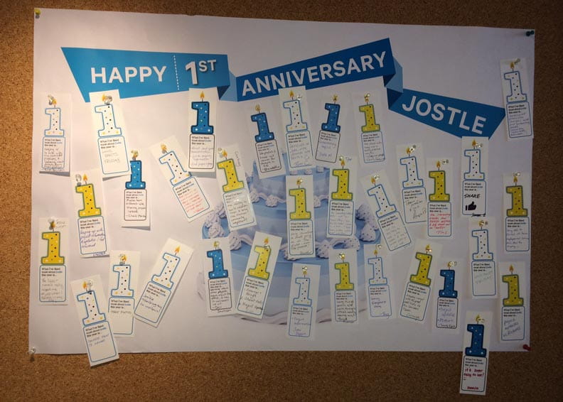Jostle intranet’s first anniversary event